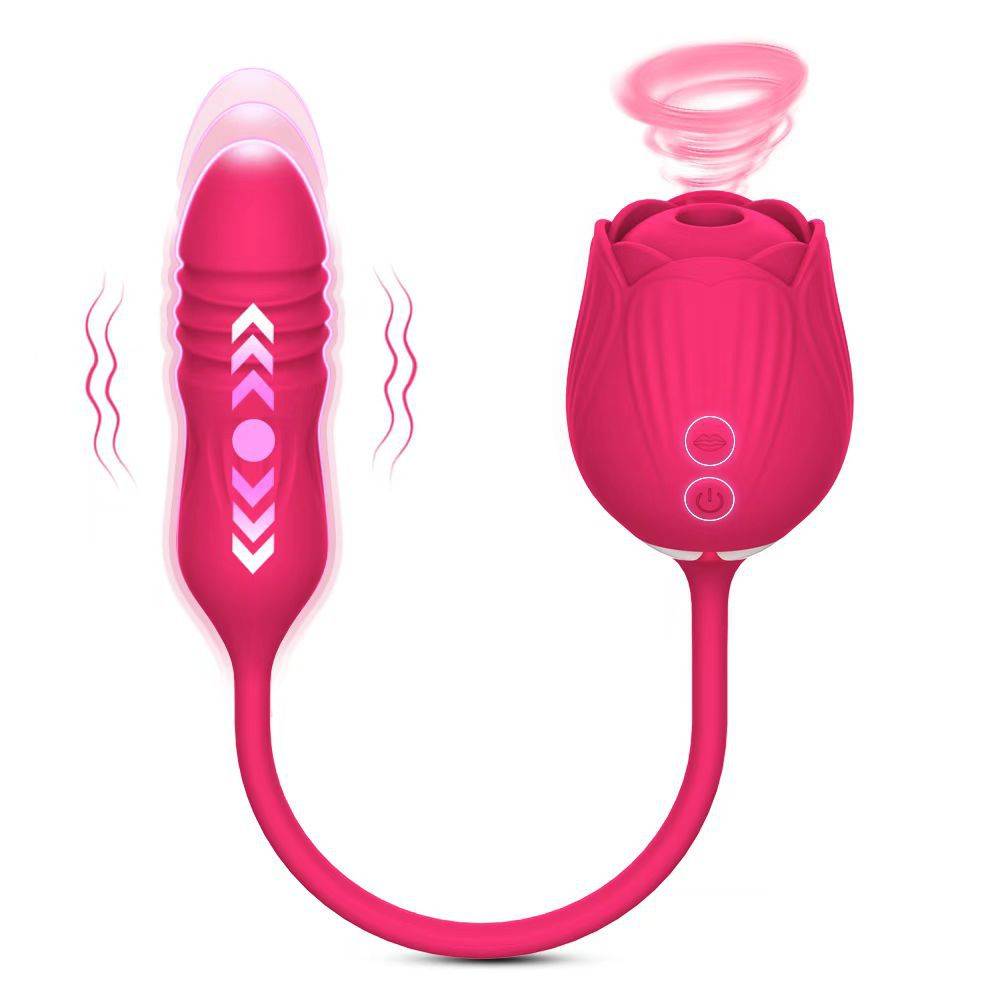 Rose Shape Vagina Sucking Vibrator Intimate Good Nipple Sucker Oral Licking Clitoris Stimulation